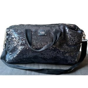 Victoria’s Secret PINK VS Sequin Bling Duffle Overnight Bag Tote 2012